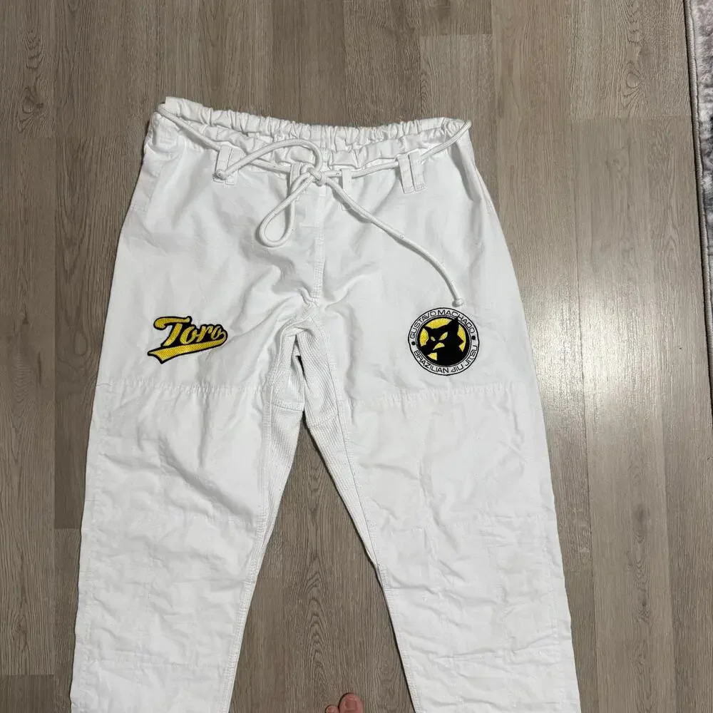 Toro Gustavo Machado White Cotton Brazilian Jiu Jitsu Pants Size A2H